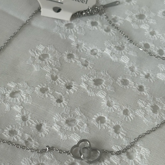 Stainless Steel Silver Heart Necklace - Picture 1 of 5